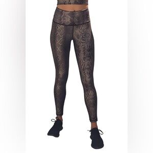 Black and Gray Mono B Snakeskin Print Leggings